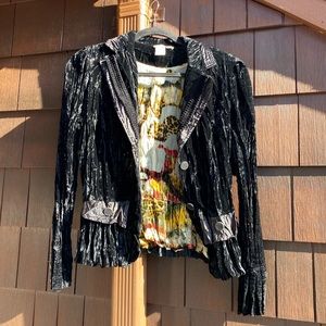 Alberto Makali Crushed Velvet Blazer